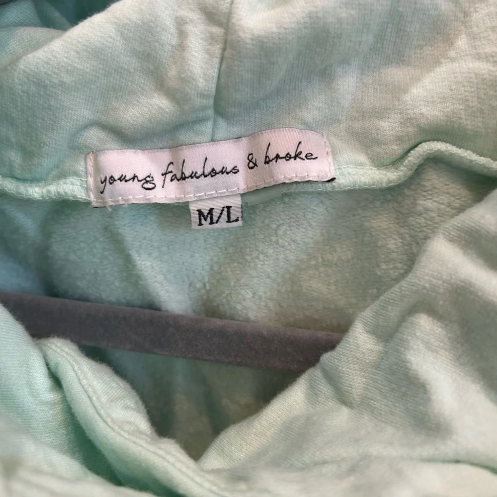 Young Fabulous & Broke ombré hoodie, M/L, has stain on hood - Picture 2 of 4